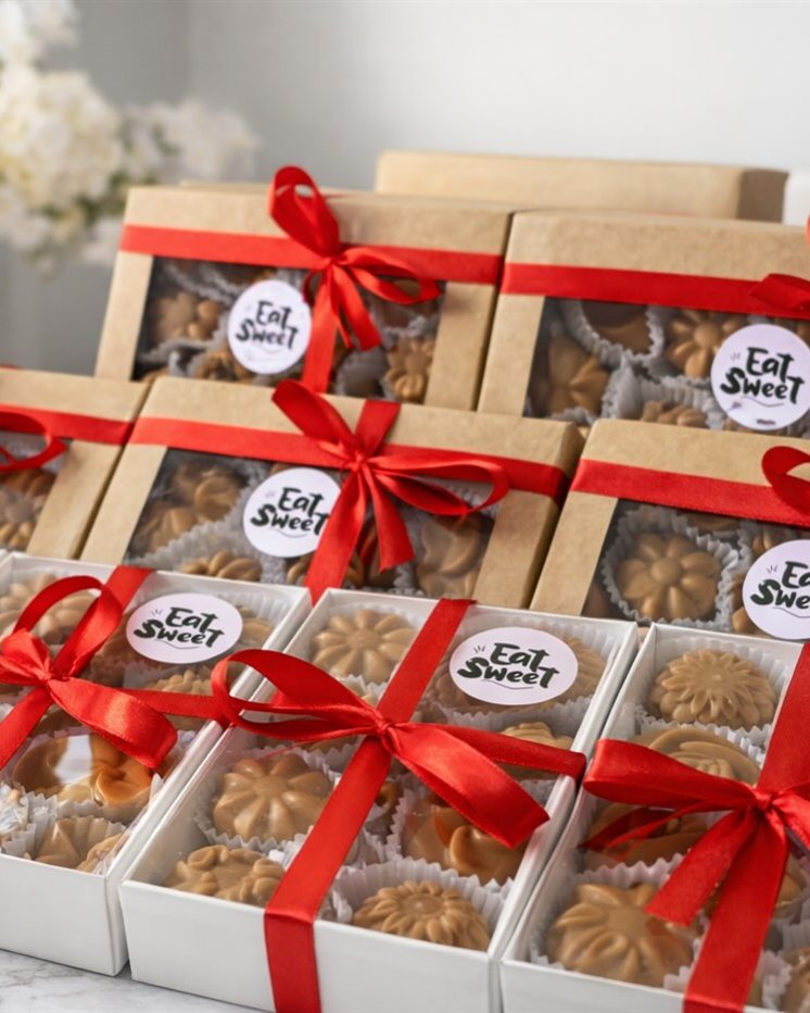 EAT SWEET-ի քաղցրավենիքի տուփերը կարմիր ժապավեններով